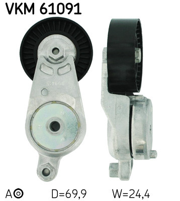 Натяжитель ремня генератора Toyota Camry/Rav4 2.0/2.5 12- (69.9x24.4) HERTH+BUSS JAKOPARTS арт. VKM61091